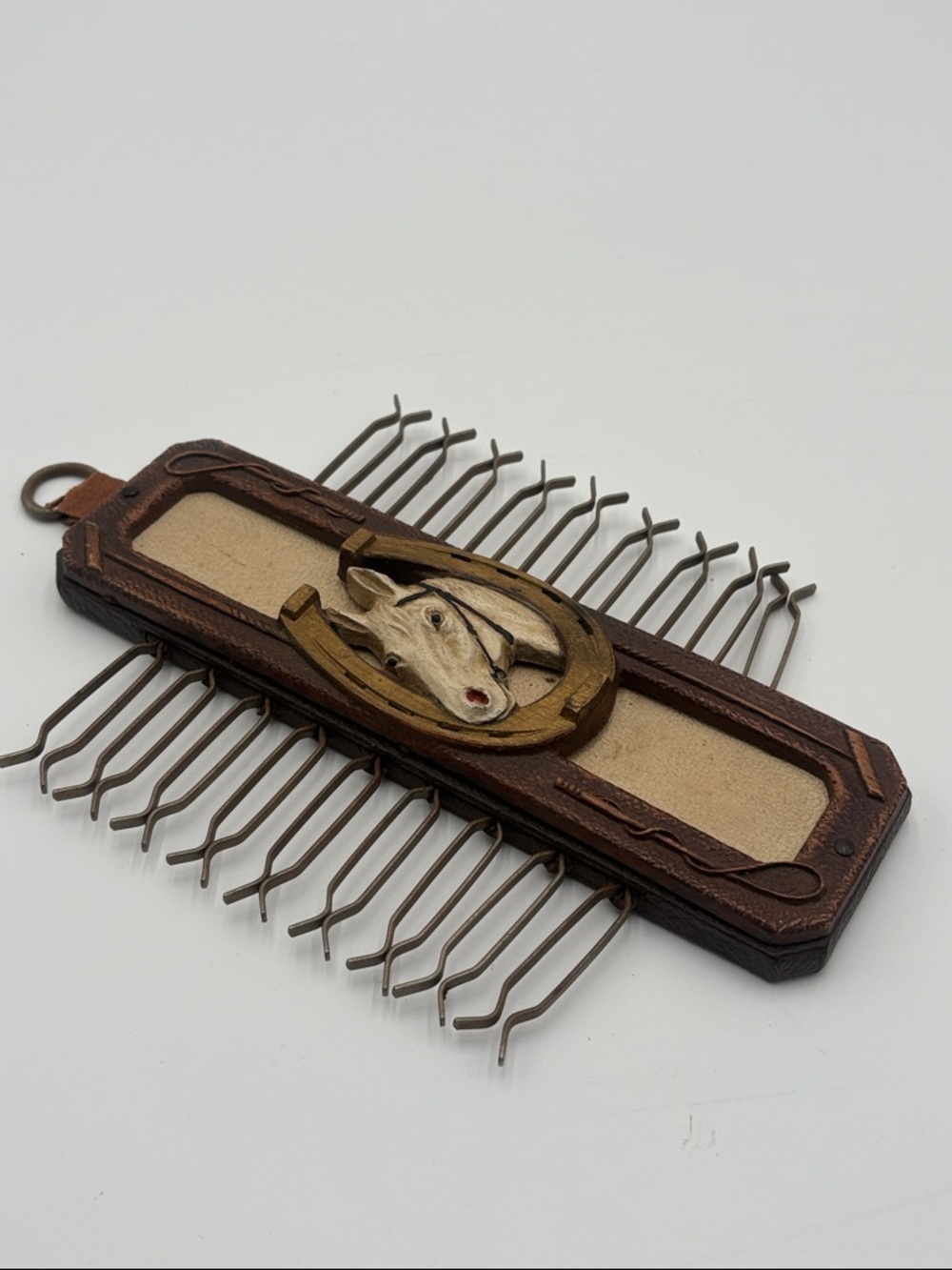 Vintage Western Horse Head Horseshoe Wall Rack‎ / Tie Holder Decor - Picture 7 of 7